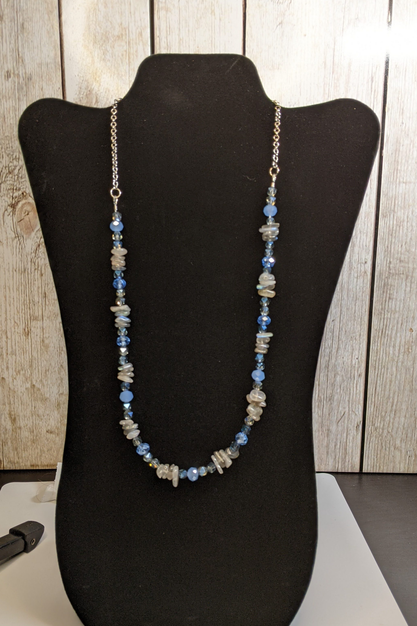 Blue and Gray Labradorite Necklace