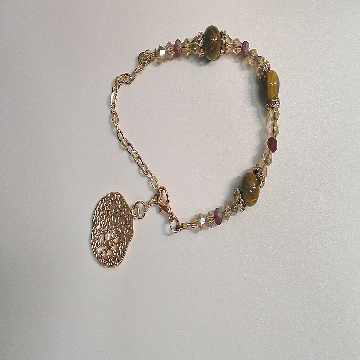 Rose Gold and Tigers Eye Bracelet