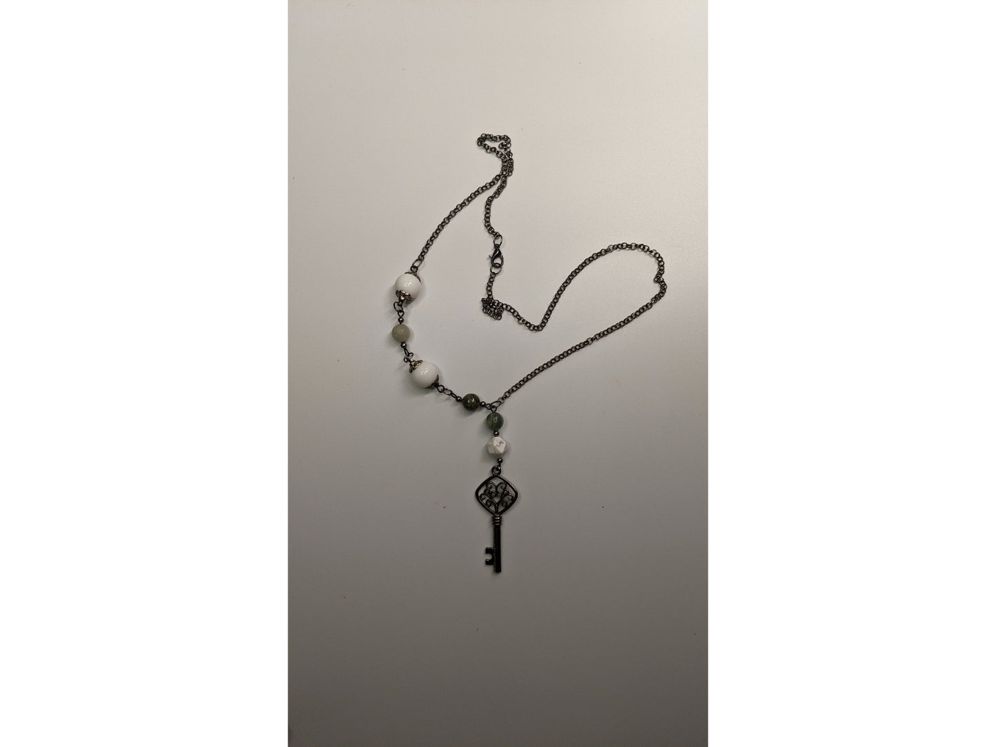 A-symmetrical  Y Key Necklace