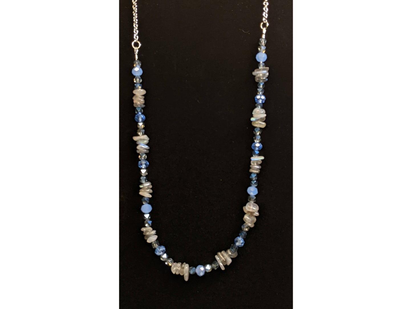 Blue and Gray Labradorite  Necklace