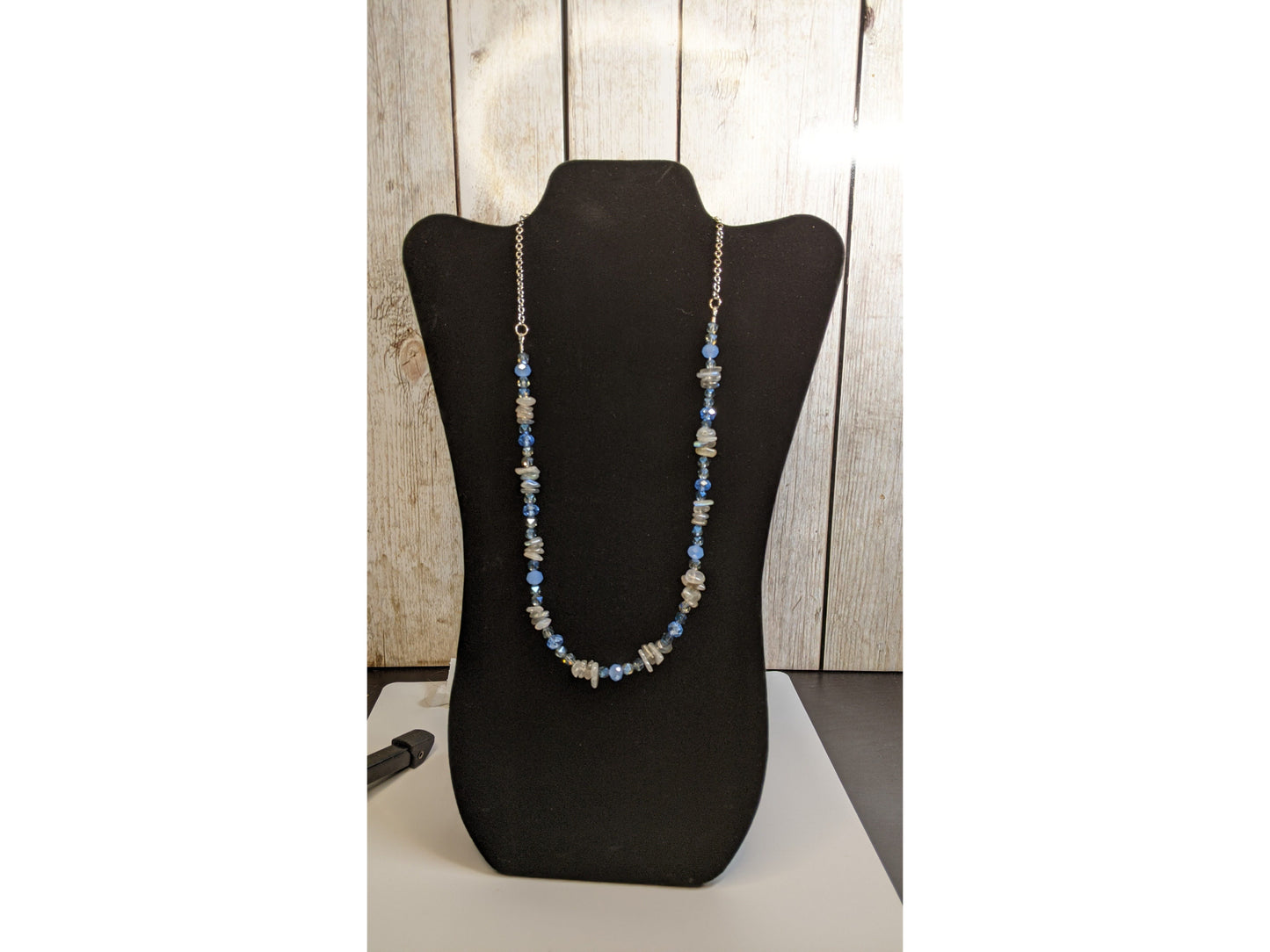 Blue and Gray Labradorite  Necklace