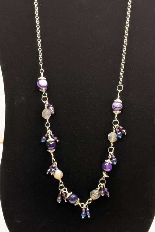 Purple Amethyst Cha Cha Necklace Pull Over